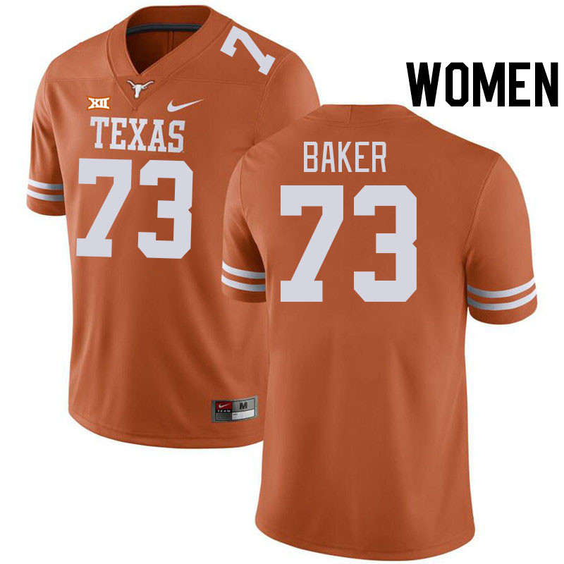 Women #73 Brandon Baker Texas Longhorns College Football Jerseys Stitched-Orange